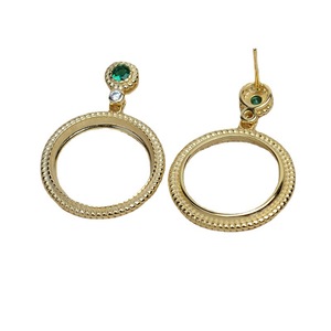 Set de Soportes para Pendientes y Anillos de Plata S925, 17mm, con Base Plana para Perlas y Conchas, Componentes de Joyería Vacíos, Bolsa - Product Image 4