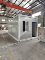 Maison conteneur modulaire préfabriquée moderne de 20 pieds, cabine en acier portable avec panneau sandwich respirant pour bureau à domicile et construction personnalisée