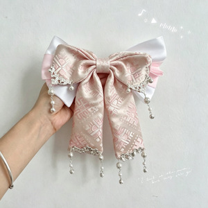 Pince à cheveux en brocart Zhuang du Guangxi, faite à la main, 5x3.5cm, style chinois, accessoire ethnique, ornement capillaire de fête, été 2026 - Product Image 4
