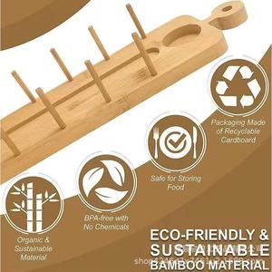 Taco Holder Wooden Rectangle With Hanging Feature For Party <b>Kitchen</b> Use - Product Image 4