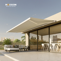 Auvent rétractable extérieur en aluminium, pavillon électrique imperméable, ombrage motorisé pour restaurant, patio