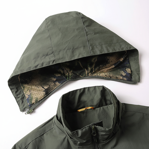Automne unisexe randonnée en plein air Bomber veste sport multi-poches tactique chasse pêche étanche à capuche mince grande taille - Product Image 1