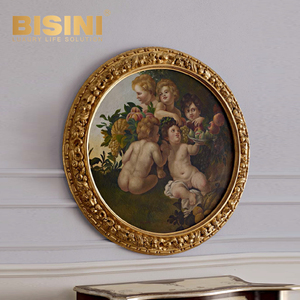 Stile europeo della decorazione della parete del soggiorno bellezza pittura squisita della stanza della pittura della Villa pittura rotonda, angeli - Product Image 1