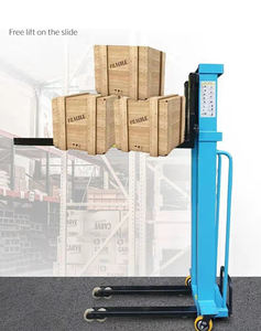 Hecho en <span class=keywords><strong>China</strong></span>, elevación de 1000kg, 1,6 M, carretilla elevadora semieléctrica de carga automática, apilador portátil - Product Image 1