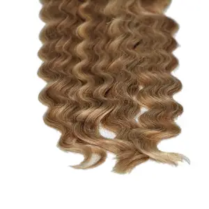 Wet And Wavy Bulk Human Hair For Braiding No Weft Deep Wave Hair Extension Kinky Curly Bulk Human Hair For Braiding Product