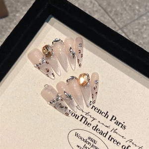 <span class=keywords><strong>Uñas</strong></span> Acrílicas 3D Hechas a Mano, <span class=keywords><strong>Uñas</strong></span> Postizas Stiletto Medianas, 10 Piezas, <span class=keywords><strong>Uñas</strong></span> Artificiales <span class=keywords><strong>de</strong></span> Gel Suave - Product Image 3