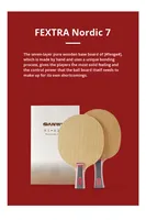 SANWEI Professional Fextra 7, lame de tennis de table, authentique, sept plis, bois pur, design nordique, raquettes de tennis de table horizontales