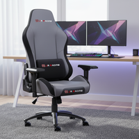 Chaise de jeu ergonomique pivotante moderne de luxe en cuir PU avec repose-pieds pour configuration de jeu PC à domicile et poste de travail