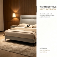 Offre Spéciale : Ensemble de Mobilier de Chambre d'Hôtel Moderne et Luxueux Personnalisé, Lit Confortable en Bois Massif pour Villas et Appartements