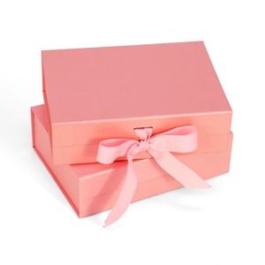 Customize Logo Printed Black <b>Paper</b> Flat <b>Pack</b> Rigid Cardboard Clothing Cosmetic Shoe Foldable Packaging Magnetic Folding Gift Box - Product Image 5