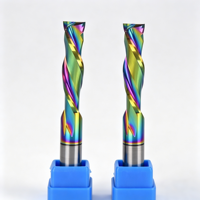 Fraise à spirale composée à 2 cannelures en carbure monobloc pour acrylique, PVC, bois, matériaux composites – Outil de découpe pour routeur CNC