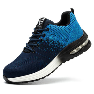 Chaussures <span class=keywords><strong>de</strong></span> travail à embout d'acier pour femmes, anti-écrasement, anti-perforation, bleues, respirantes, légères, avec coussin d'air, chaussures <span class=keywords><strong>de</strong></span> sécurité ESD - Product Image 2