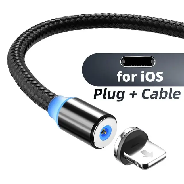 3 em 1 Cabo Magnético Rápido Carga rápida 3.0 Micro Tipo C cabo de carregamento rápido para iPhone XR XS MAX Android Mobile Phone Cord