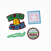 Ventes en gros de patchs en forme d'étoile à cinq branches, patchs brodés, usine - à repasser/à coudre, tous les motifs, lettres, logos pour le sport, la mode