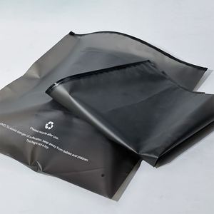 Custom Logo Printed Plastic Black Frosted Zipper <b>Bag</b> Clothing T-shirt Swimwear Packaging Zipper <b>Bag</b> - Product Image 3