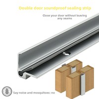 Bande d'étanchéité multifonctionnelle en alliage d'aluminium pour fond de porte Isolation phonique et coupe-vent anti-poussière pour cadre de porte Joint d'étanchéité central