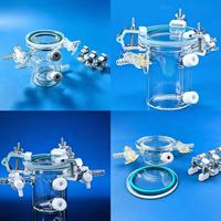 Réacteur en verre de quartz double couche personnalisé de haute qualité résistant aux hautes températures et à la corrosion