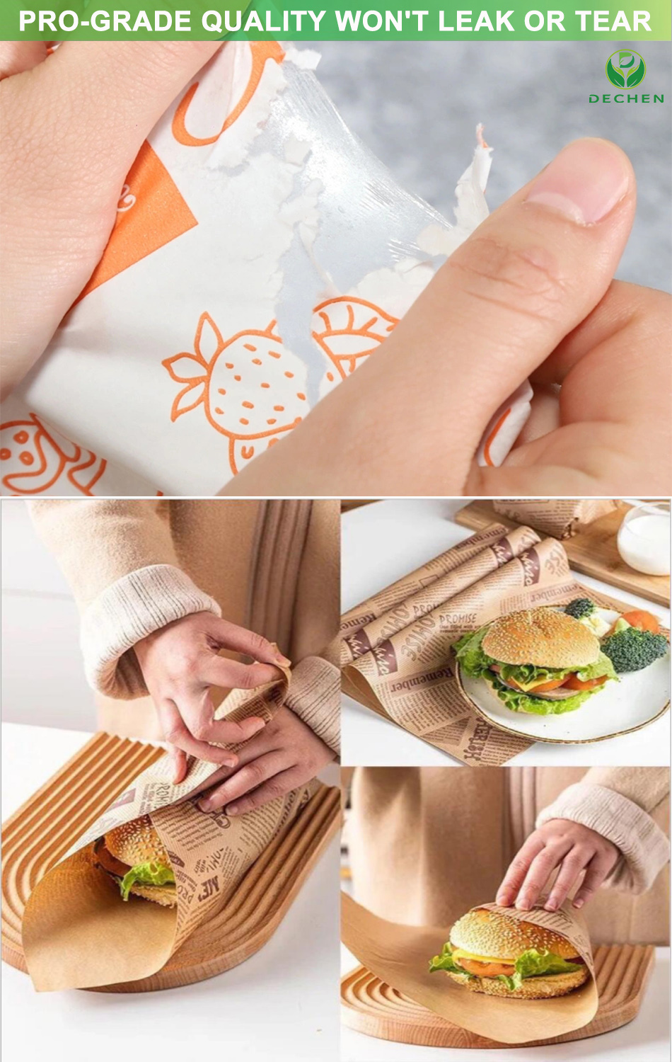 Food Wrap Single Side Printed Wrapping Pe Coated Sugar Stick Paper