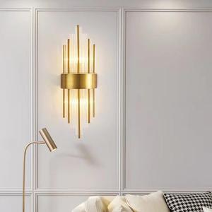 Aplique de lujo para decoración de nuevo diseño, iluminación montada en pasillo interior, escaleras, dormitorio, luces de pared doradas - Product Image 4