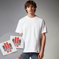 Étiquettes tissées en gros personnalisées avec logo de marque célèbre, étiquettes de vêtements en damassé tissées à la machine pour l'habillement