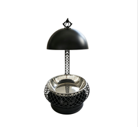 Nouveau design chauffe-plat en acier inoxydable noir 8L à chauffage à l'alcool, longue durée de vie, contrôle manuel de la température 50-70°C