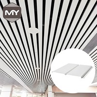 Plaque de plafond suspendue linéaire en aluminium MEIYU, ignifuge, pour aéroport, hall commercial, gymnase, extérieur