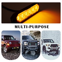 Luz Intermitente LED Impermeable de 12V para Parrilla de Coche, Nuevo Modelo, Luces Estroboscópicas de Advertencia de Tráfico, Faros de Alta Visibilidad, Accesorio Nuevo