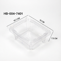 Boîte en plastique PET transparente de qualité alimentaire, jetable, avec opercule inviolable, pour salades, fruits secs, emballage à emporter