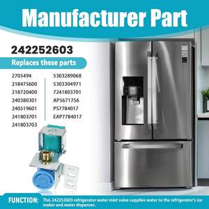 242252603 Válvula de entrada de agua para nevera, Frigi daire Elec trolux Ken more, reemplaza AP5671756, 241803703, 241803701 - Product Image 2
