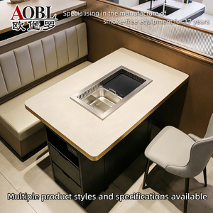 Meubles <span class=keywords><strong>de</strong></span> <span class=keywords><strong>restaurant</strong></span> <span class=keywords><strong>de</strong></span> haute qualité AOBLAdvanced Technology, <span class=keywords><strong>barbecue</strong></span> <span class=keywords><strong>intégré</strong></span> sans fumée, <span class=keywords><strong>table</strong></span> à fondue - Product Image 2