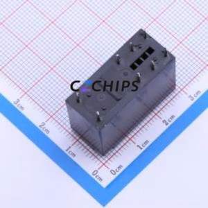 JW2SN-DC12V Power Relay DIP,12.8x28.6mm Relay 12V 2 Changeover: 2C (DPDT-Changeover)::: 250V-AC/30V-DC AgNi - Product Image 2