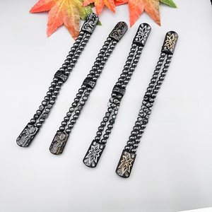 Braccialetto <span class=keywords><strong>Rosario</strong></span>, Regalo Carino, Pietra Nera Naturale, Motivo in Resina 3D, Accessori Religiosi Fai-da-Te per Preghiera e Meditazione - Product Image 3