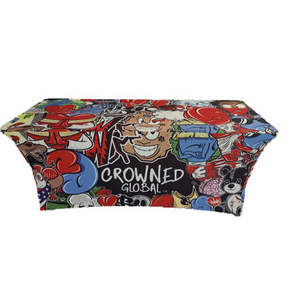 Nappe <span class=keywords><strong>de</strong></span> <span class=keywords><strong>table</strong></span> 6 pieds Spandex extensible Couverture <span class=keywords><strong>de</strong></span> <span class=keywords><strong>table</strong></span> rectangulaire Couverture <span class=keywords><strong>de</strong></span> <span class=keywords><strong>table</strong></span> rectangulaire avec impression <span class=keywords><strong>de</strong></span> logo pour salon professionnel <span class=keywords><strong>de</strong></span> banquet <span class=keywords><strong>de</strong></span> mariage - Product Image 4