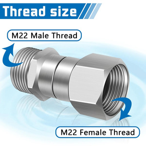 Stim Stainless Steel 3/8 Connector For High <b>Pressure</b> <b>Washer</b> Water Gun <b>Hose</b> 4500Psi - Product Image 4