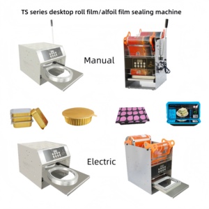 Sigillatrice Manuale a Pressione Ts 2014 per Contenitori Alimentari Commerciali, Macchina Sigillatrice a Rotolo per Imballaggio di Cibo Cotto e Fast Food - Product Image 4