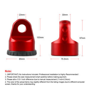 Connecteur d'attelage de remorque à dégagement rapide en aluminium de type tétine pour treuil de voiture, ATV, UTV - Catégorie de produit : Crochets de remorquage - Product Image 4