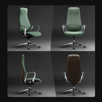 Fauteuil ergonomique en cuir, design moderne, hauteur réglable, base rotative, dossier confortable, utilisation à domicile, au bureau, à l'école, à l'hôpital