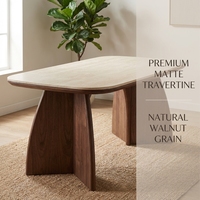 Table et chaises en bois massif, style moderne minimaliste italien, table rectangulaire haut de gamme