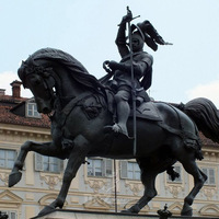 Sculpture de guerrier équestre en bronze massif, patine antique, statue de chevalier, décoration