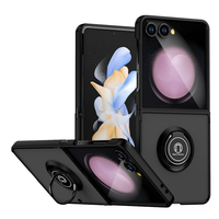 Casing Ponsel Lipat Magnetik Mewah untuk Olahraga, Z Flip 5G/7, Pelindung TPU+PC Anti Benturan dengan Penyangga dan Pelindung Layar