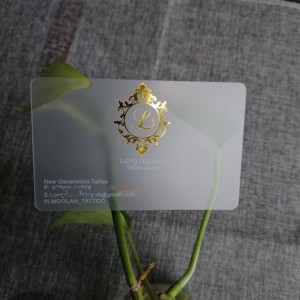 นามบัตร PVC ใสใสสำหรับเข้าชมพร้อมการพิมพ์ออฟเซตและการปั๊มผิวร้อน - Product Image 4