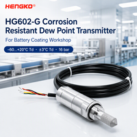 Transmetteur de point de rosée résistant à la corrosion HENGKO HG602-G pour atelier de revêtement de batteries