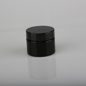 Tarros de crema facial de vidrio negro oscuro de 15g con tapas, envases cosméticos al por mayor para crema de ojos y cuidado de la piel - Product Image 1