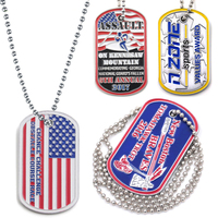Logo personnalisé Dog Tag Challenge Coins 3D Zinc Alloy Brass Bottle Opener Metal Enamel Custom Dog Tag Necklace Customize