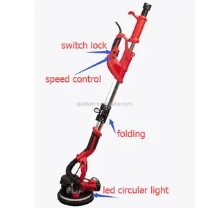 TOLHIT 225mm 750w Longo Punho LEVOU Auto-Sucção Casa Teto Polimento Lixadeira Elétrica Industrial Drywall Sander Máquina