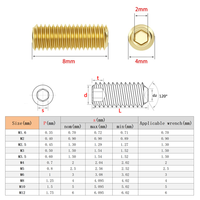 Brass Threaded Rod Hex Stud Bolt Full Threaded Stud Bar M8 M10 M12 M16 for Heavy Industry
