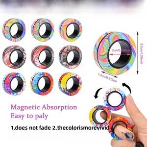 (3 PEZZI) Set di Anelli Magnetici Antistress, Idea Regalo per <span class=keywords><strong>ADHD</strong></span>, Anelli Magnetici Girevoli per <span class=keywords><strong>Adulti</strong></span> per <span class=keywords><strong>Terapia</strong></span> e Sollievo dall'Ansia - Product Image 3