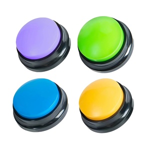 Botones de Respuesta Grabables, Botón de Sonido para Juguetes de Comunicación, Botón Piezoeléctrico de Cerámica para Mascotas, Perros, para Alarmas, Zumbadores y Sirenas - Product Image 1