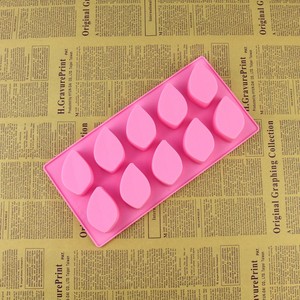 10-Cavity Leaf-Shaped Silicone Mold Disposable Easy-to-Clean In-Stock Baking Tool Soap/Pudding/Ice Tray Container Plaster Mold - Product Image 3