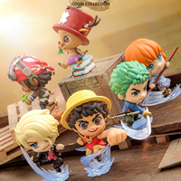 Оригинальный набор фигурок Hot Toys One Piece Live Action Cosbi, 8 шт., мини-фигурки Q-серии в слепых коробках, аниме-украшение для стола, коллекционный подарок
